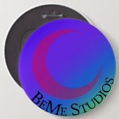 BeMe Studios Logo Ronde Button 6,0 Cm (Voorkant /achterkant)