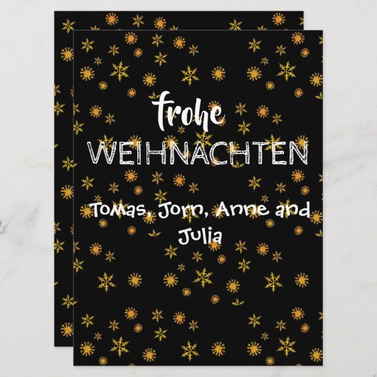 Bemiddeling Kerstkaart Frohe Wiihnachten (Voorkant / Achterkant)