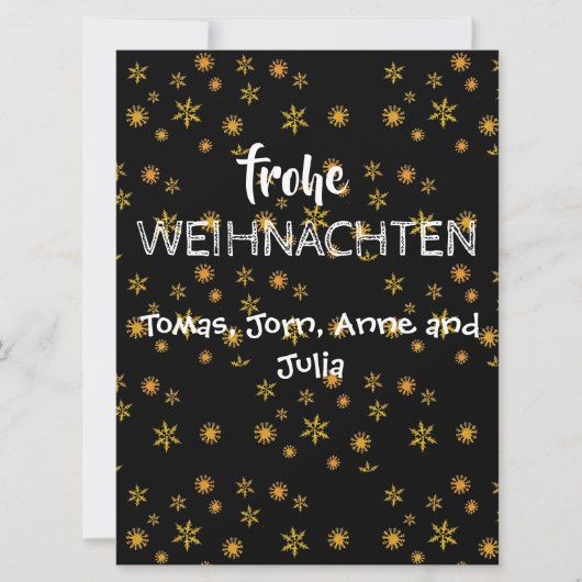 Bemiddeling Kerstkaart Frohe Wiihnachten (Voorkant)