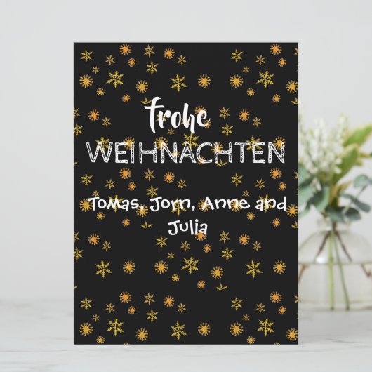 Bemiddeling Kerstkaart Frohe Wiihnachten (Staand voorkant)