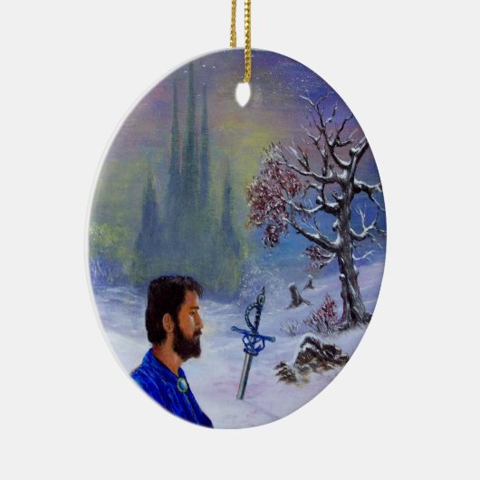 BEMIDDELING VAN EEN KNACHT KERAMISCH ORNAMENT (Rechts)