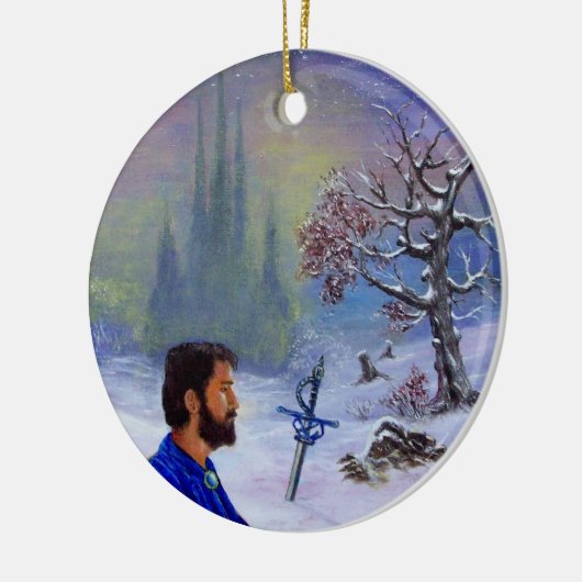 BEMIDDELING VAN EEN KNACHT KERAMISCH ORNAMENT (Links)