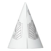 Bemiddelingspartner - kleur uw eigen Pet Feesthoedjes (Achterkant)