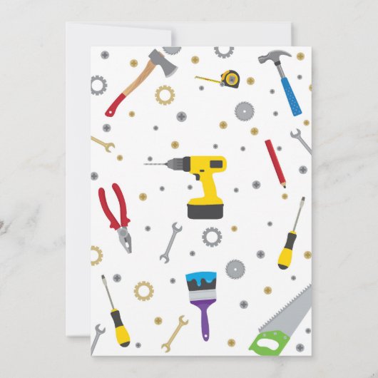 Bemiddelingstools voor de bouw op zaterdag kaart (Achterkant)