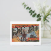 Bemidji, Minnesota - Grote lettertjes Briefkaart (Staand voorkant)
