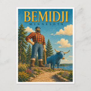 Bemidji Minnesota Paul Bunyan GeoSaga Briefkaart