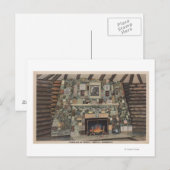 Bemidji, MN - Uitzicht van de Fireplace of States Briefkaart (Voorkant / Achterkant)