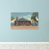 Bemidji, MN - Uitzicht van Fireplace of States Bld Canvas Afdruk (Insitu (Houten vloer))