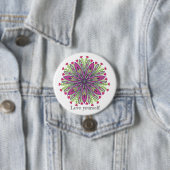 Beminde jezelf mandala bloemen ronde button 7,6 cm (In situ)