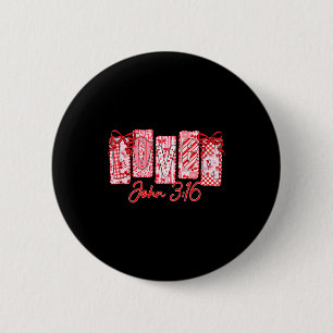 Beminde John 3 16 Christelijke Liefde Valentijnsda Ronde Button 5,7 Cm