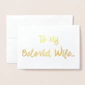 Beminde vrouw... folie kaarten (Voorkant met envelop)