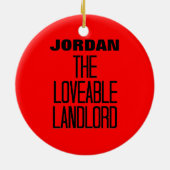 beminnelijke huisbaas keramisch ornament (Achterkant)