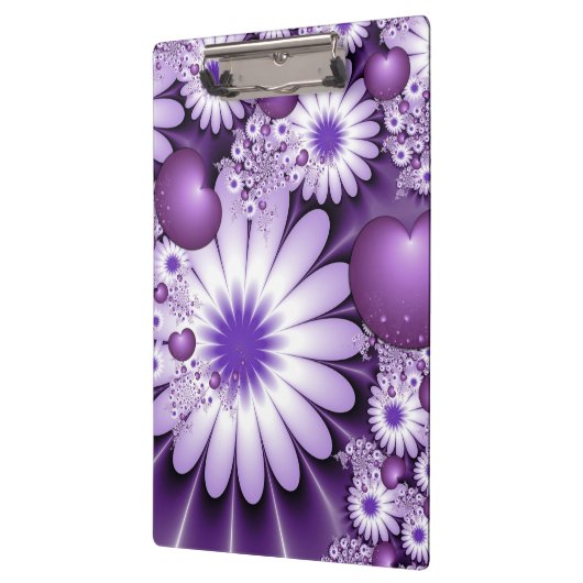 Beminnen Abstracte Bloemen & Harten Fractal Klembord (Links)