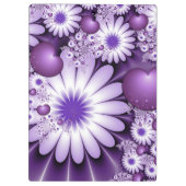 Beminnen Abstracte Bloemen & Harten Fractal Klembord (Achterkant)