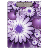 Beminnen Abstracte Bloemen & Harten Fractal Klembord (Voorkant)