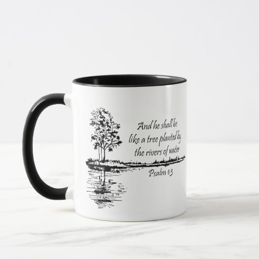 Bemoedigende Bijbeltekst Psalm 1:3  Mok (Links)