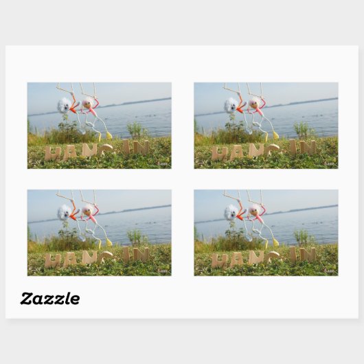 Bemoedigende fubby vibe. rechthoekige sticker (Vel)