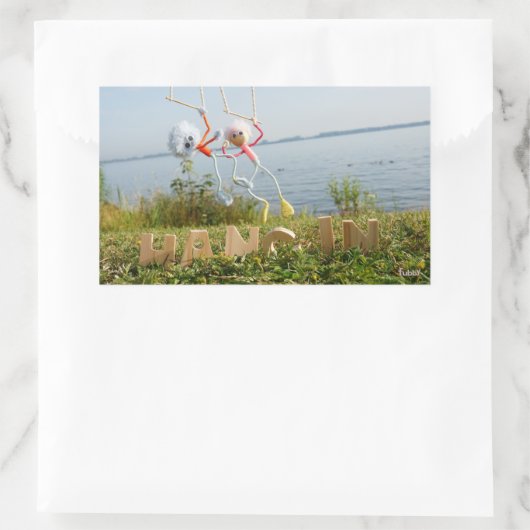 Bemoedigende fubby vibe. rechthoekige sticker (Tas)