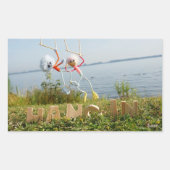 Bemoedigende fubby vibe. rechthoekige sticker (Voorkant)