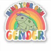 Bemoei je met je eigen geslacht sticker (Voorkant)