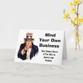 Bemoei je met je eigen zaken Harris Walz 2024 Kaart (Gele Bloem)