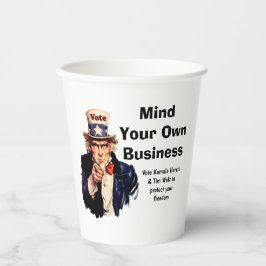 Bemoei je met je eigen zaken Harris Walz 2024 Papieren Bekers