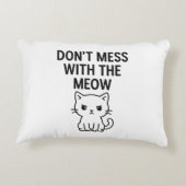 Bemoei je niet met de Meow Zakken Accent Kussen (Achterkant)