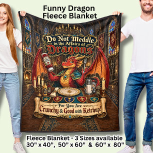 Bemoei je niet met de zaken van de grappige rode d fleece deken
