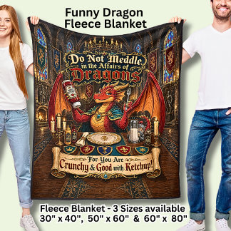 Bemoei je niet met de zaken van de grappige rode d fleece deken