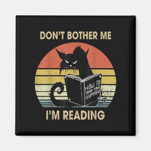 Bemoei me niet dat ik cat Reading Books lees Magneet