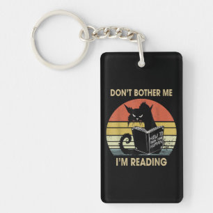 Bemoei me niet dat ik cat Reading Books lees Sleutelhanger