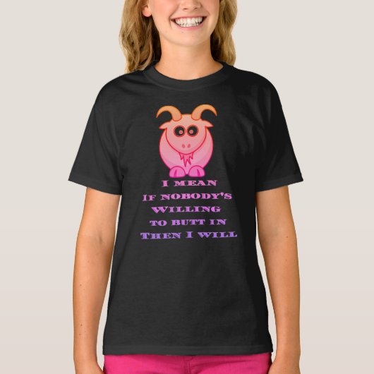 Bemoeizieke BILLY geit T-shirt (Voorkant)