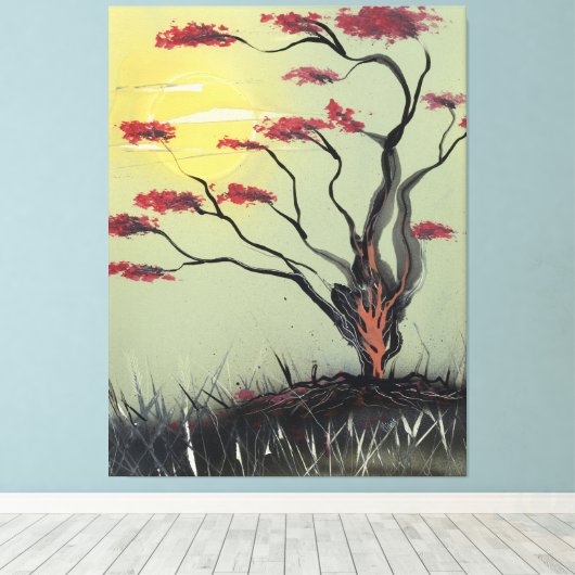 Bemonstering in het zonlicht canvas afdruk (Insitu (Houten vloer))