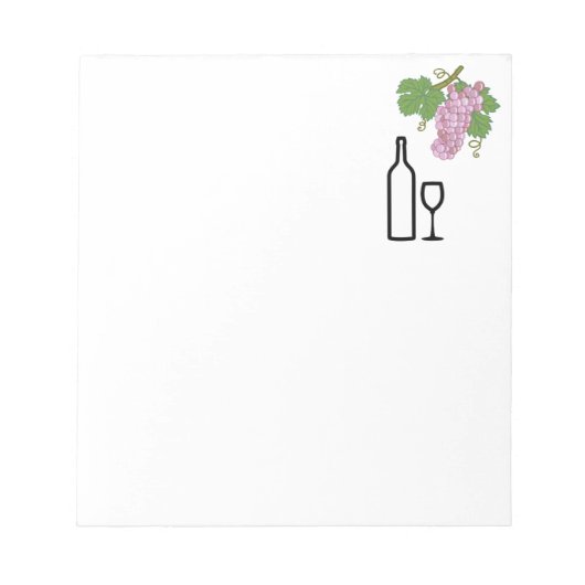 Bemonstering op smaak van  wijn notitieblok (Voorkant)