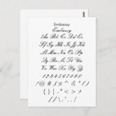 Bemonsteringsblad voor Zazzle-lettertype Briefkaart (Voorkant / Achterkant)