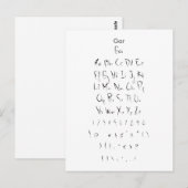 Bemonsteringsblad voor Zazzle-lettertype Briefkaart (Voorkant / Achterkant)