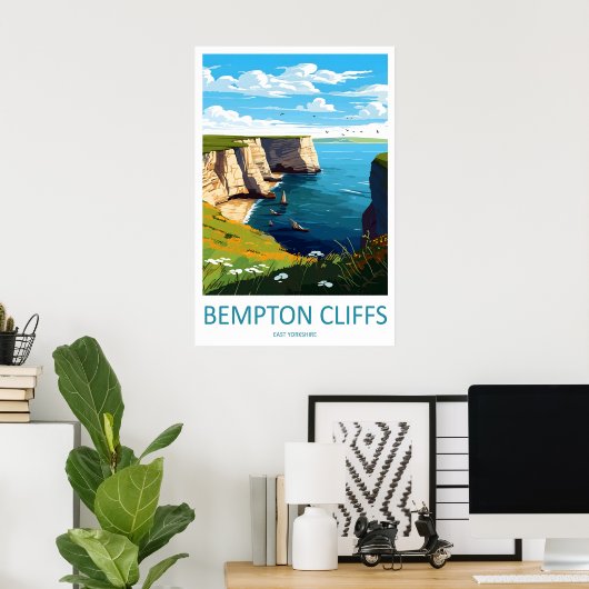 Bempton Cliffs 1 Poster (Thuiskantoor)