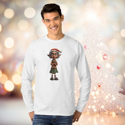 Bemused Grandma Christmas Elf Mannen T-shirt