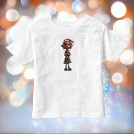 Bemused Grandma Christmas Elf Peuter T-shirt
