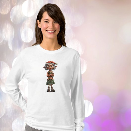 Bemused Oma Christmas Elf Vrouwen T-shirt