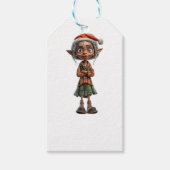 Bemused Oma Christmas Elf White Gift Label Cadeaulabel (Voorkant)