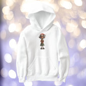Bemused Oma Kerst Elf Meisje Hoodie