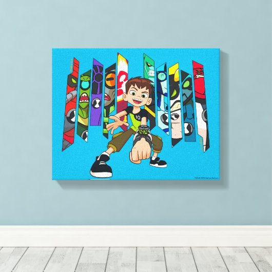 Ben 10 Alien Collectie Graphic Canvas Afdruk (Insitu (Houten vloer))
