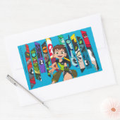 Ben 10 Alien Collectie Graphic Rechthoekige Sticker (Envelop)