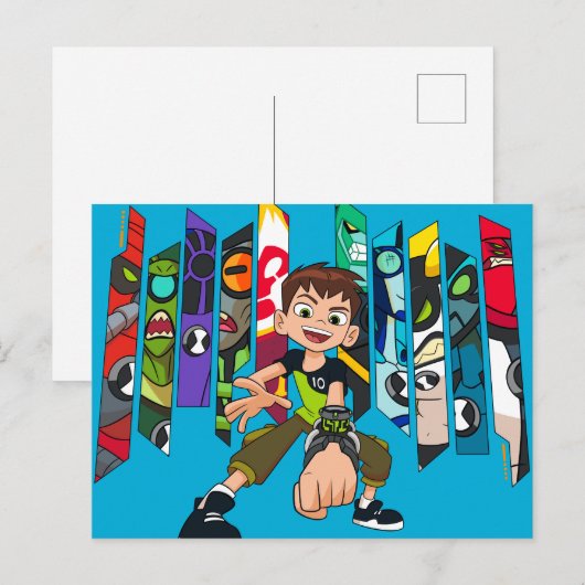 Ben 10 Alien Collectie Graphic Uitnodiging Briefkaart (Voorkant / Achterkant)