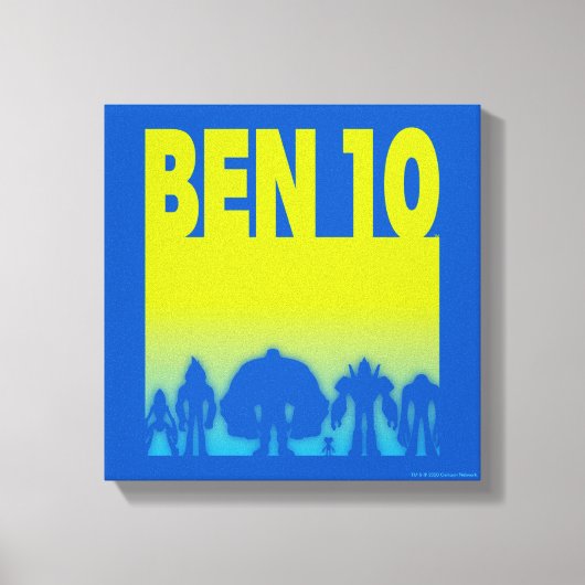 Ben 10 Alien Line-up Logo Canvas Afdruk (Voorkant)