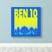 Ben 10 Alien Line-up Logo Canvas Afdruk (Insitu (Houten vloer))