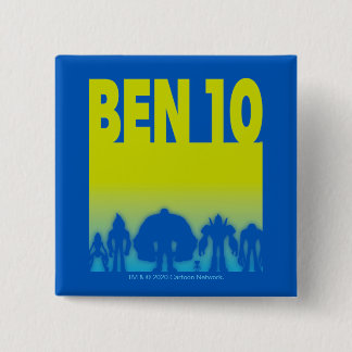 Ben 10 Alien Line-up Logo Vierkante Button 5,1 Cm
