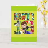 Ben 10 Alien Logo Kaart (Gele Bloem)