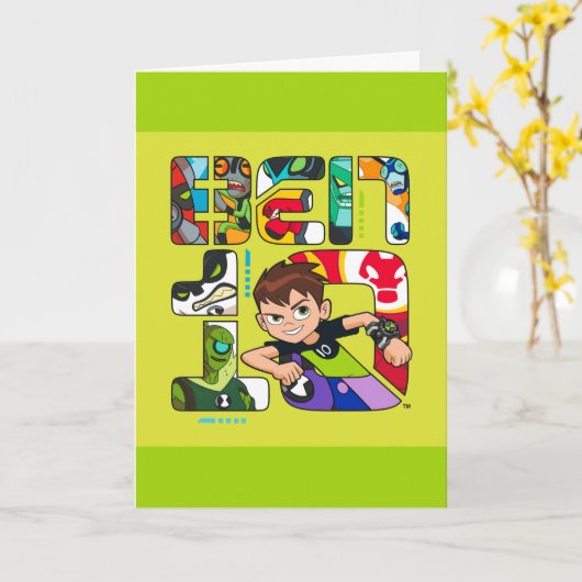 Ben 10 Alien Logo Kaart (Gele Bloem)
